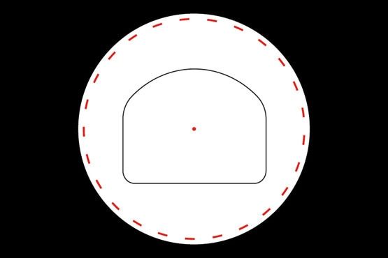 ACSS Vulcan Reticle with 4 MOA dot and 240 MOA outer circle